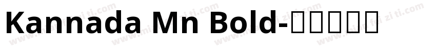 Kannada Mn Bold字体转换